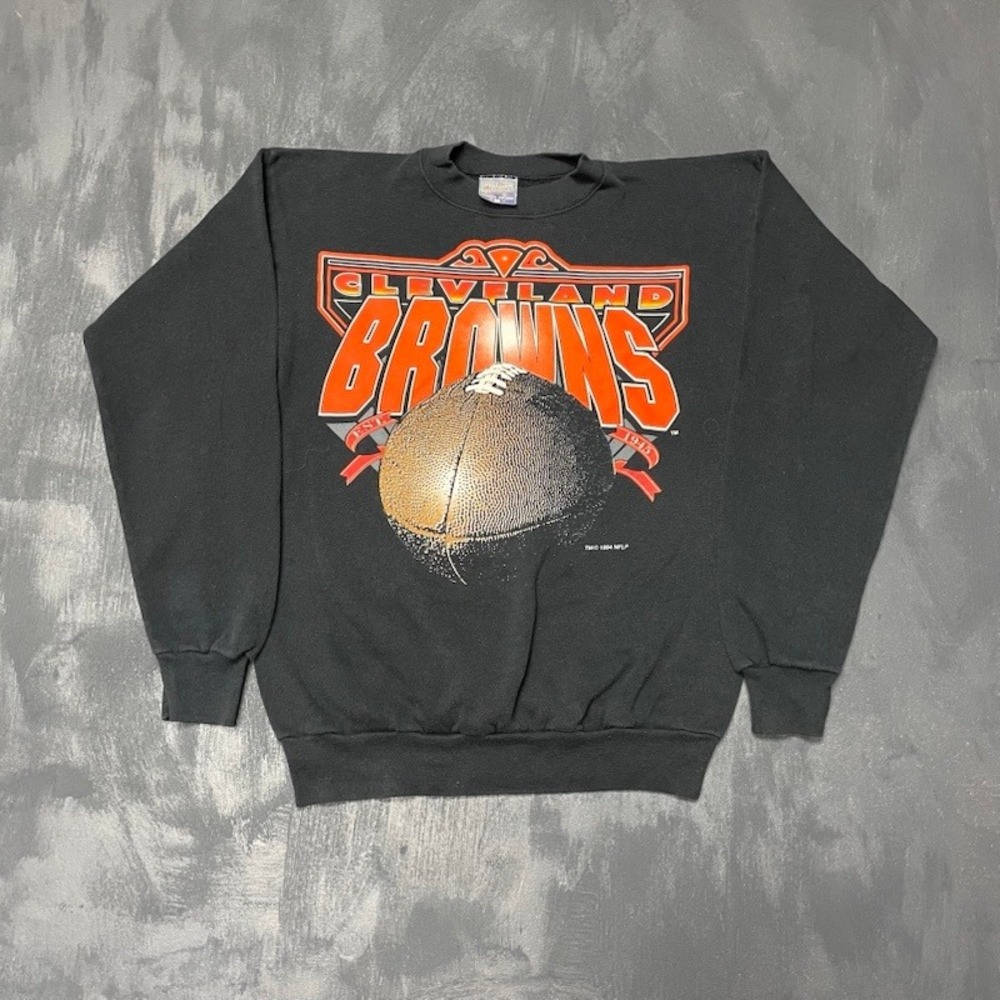 Vintage‎ 1994 NFL Cleveland Browns Sweatshirt Mens Medium Black 1994 Spectator